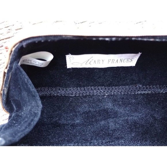 Mary Frances Beaded Evening Handbag Purse Clutch / Cross Body Geometric VTG 70s - Picture 5 of 7